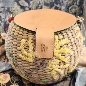 Frances Valentine Wicker Honeypot Round Purse